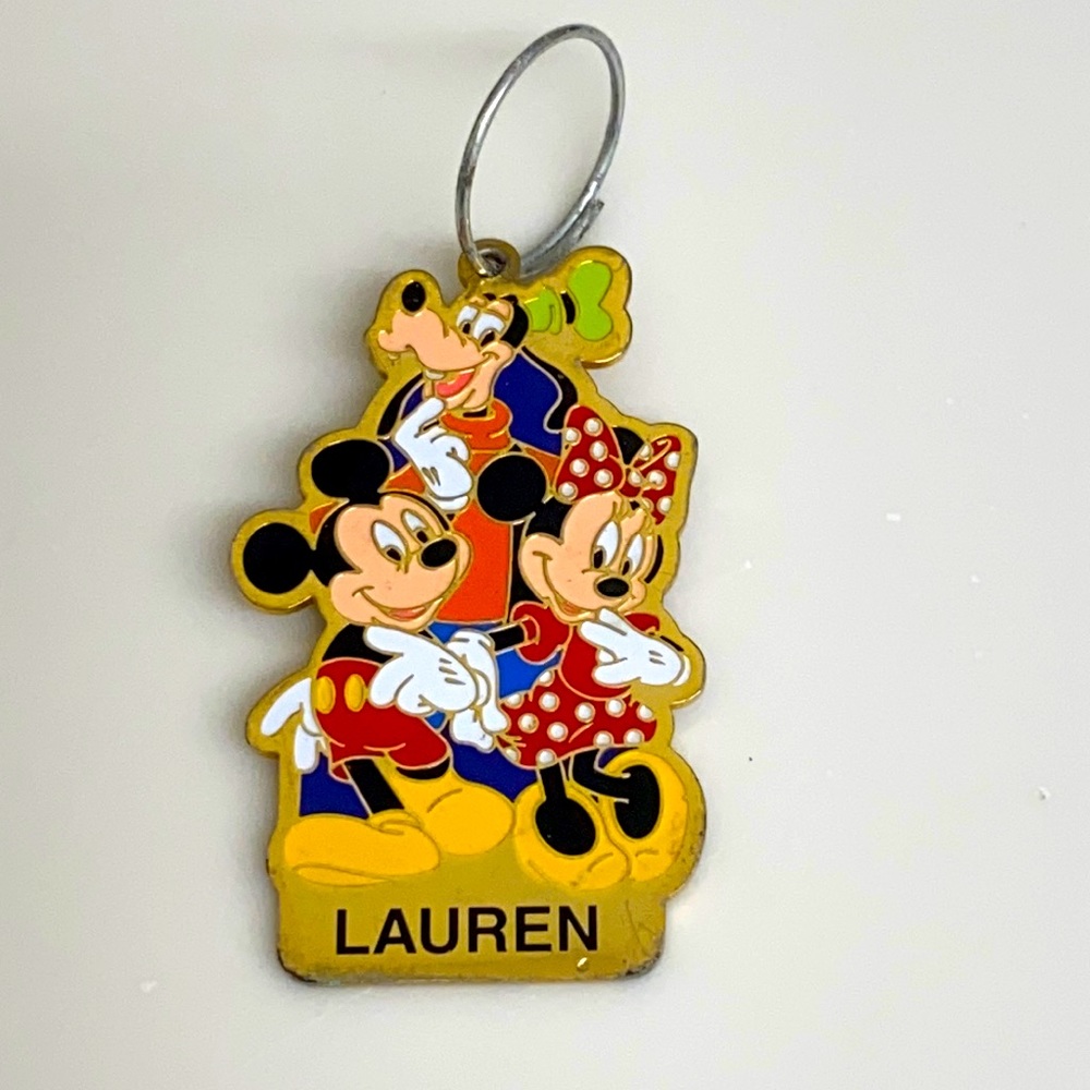 Authentic Disney key chain Mickey Minnie Goofy personalized Lauren